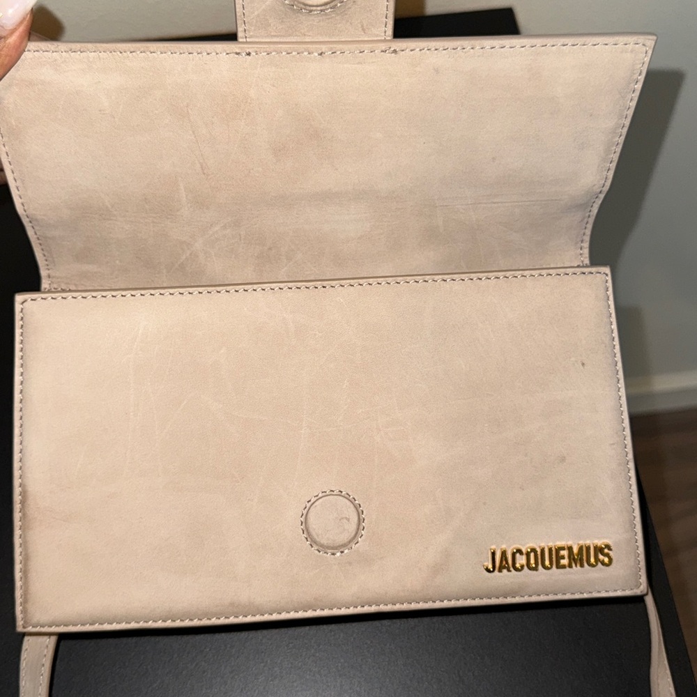 Beige Les Classique ‘le grand Bambino’ bag. Price reflects stains. - Picture 6 of 6